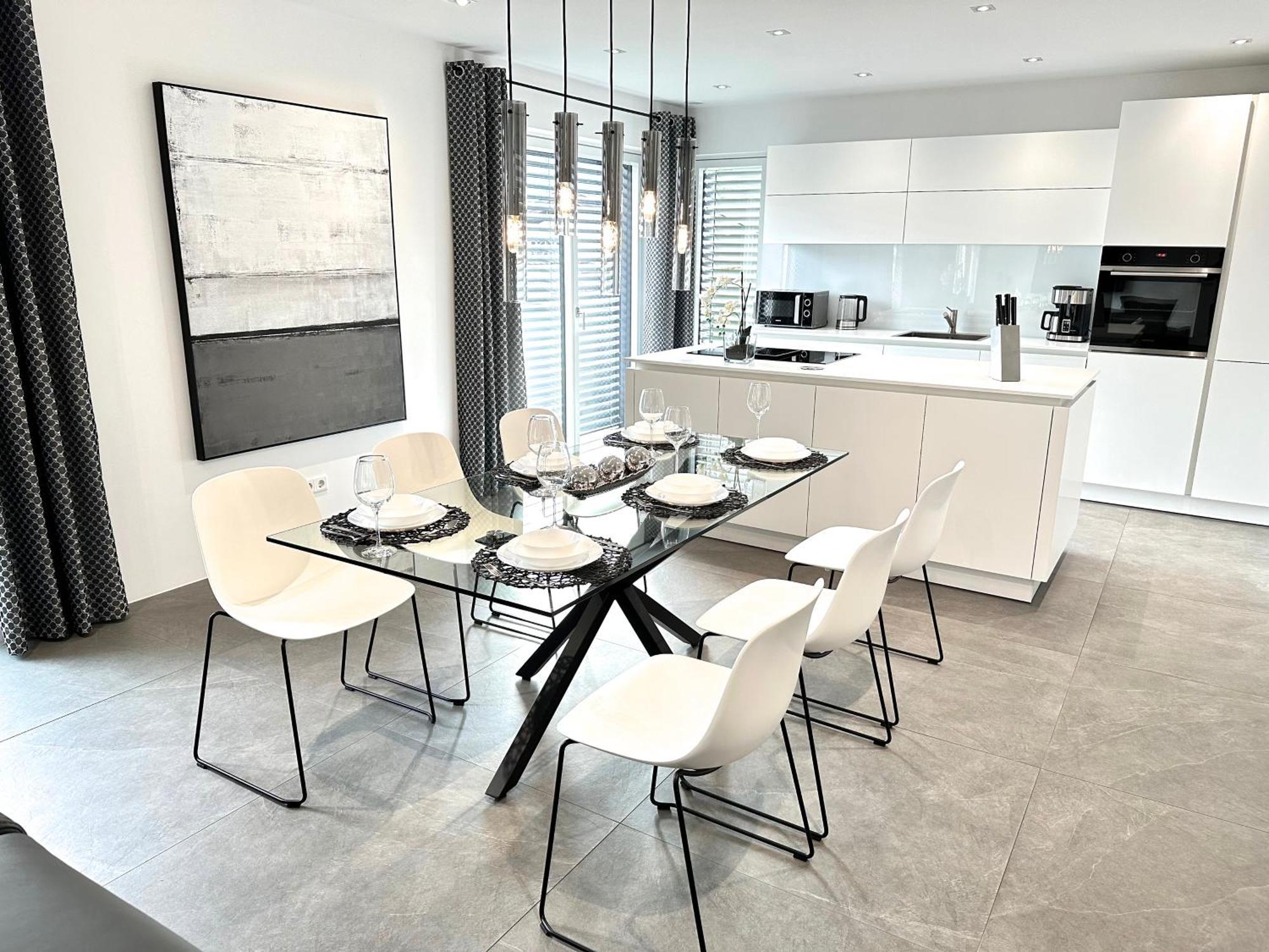 Ferienwohnung Black White Raubling Exteriör bild